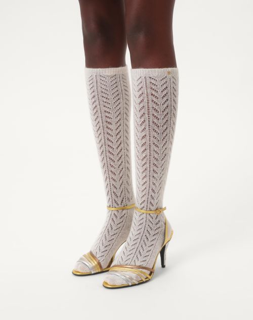Valentino SANDALIA LADYCRUSH DE CUERO NAPA LAMINADO CON CRISTALES Y TACÓN DE 85 MM Rebajas top