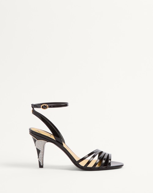 Valentino SANDALIAS LADYCRUSH DE CHAROL CON CRISTALES Y TACÓN DE 85 MM