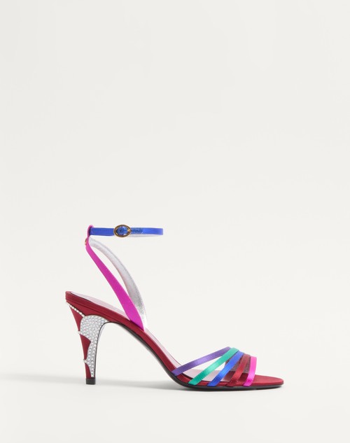 Valentino SANDALIA LADYCRUSH DE SATÉN CON CRISTALES Y TACÓN DE 85 MM