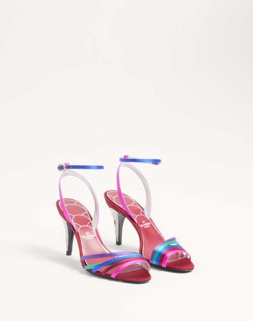 Valentino SANDALIA LADYCRUSH DE SATÉN CON CRISTALES Y TACÓN DE 85 MM Oferta especial