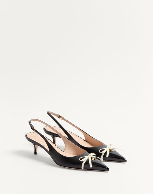 Valentino ZAPATO DE SALÓN DESTALONADOS BEPOINTY DE CHAROL Y CABRITILLA CON TACÓN DE 45 MM ÚLTIMAS EDICIONES