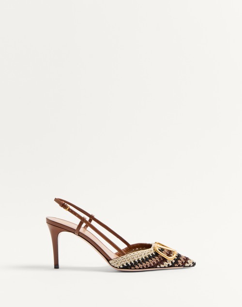 Valentino PUMPS VLOGO SIGNATURE CON CORREA TRASERA BORDADO DE CROCHET Y TACÓN DE 80MM