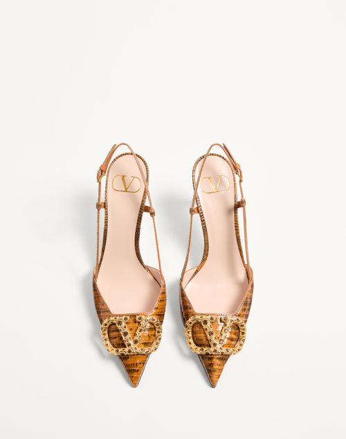 Valentino ZAPATO DE TEJUS CON CORREA TRASERA VLOGO SIGNATURE Y TACÓN DE 80 MM Envío internacional gratuito