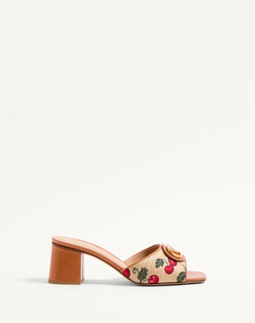Valentino SANDALIA SIN TALÓN VLOGO SIGNATURE CHERRYFIC CON TACÓN DE 60 MM