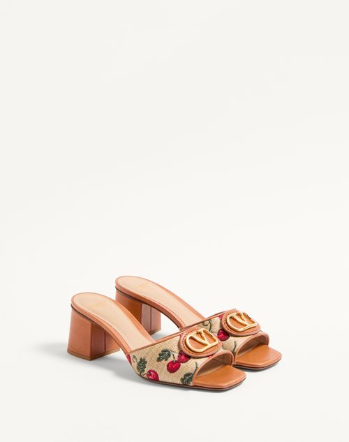 Valentino SANDALIA SIN TALÓN VLOGO SIGNATURE CHERRYFIC CON TACÓN DE 60 MM Tienda de fábrica
