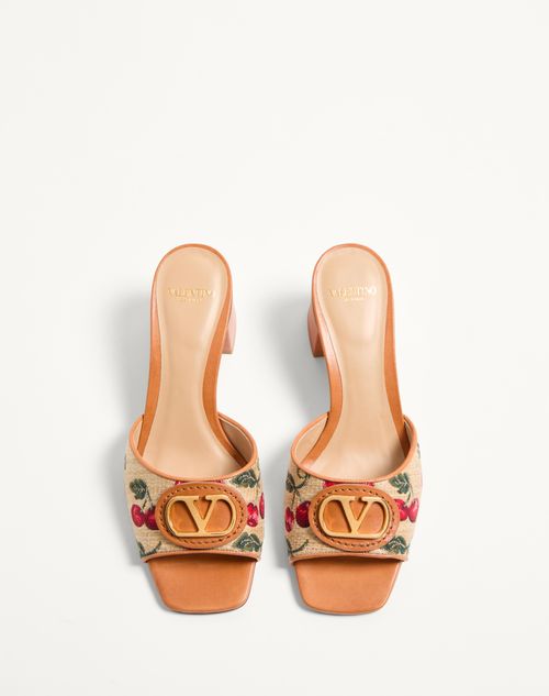 Valentino SANDALIA SIN TALÓN VLOGO SIGNATURE CHERRYFIC CON TACÓN DE 60 MM Tienda de fábrica