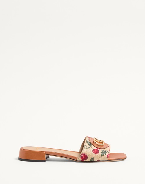 Valentino SANDALIA SIN TALÓN VLOGO SIGNATURE CHERRYFIC CON TACÓN DE 20 MM