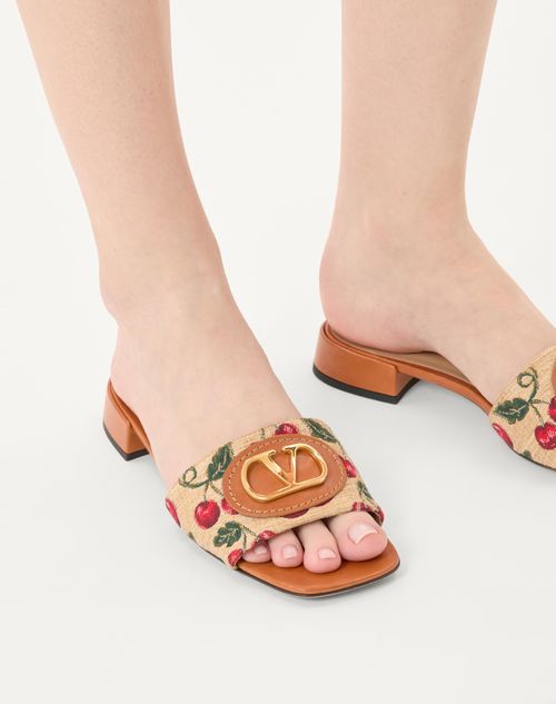 Valentino SANDALIA SIN TALÓN VLOGO SIGNATURE CHERRYFIC CON TACÓN DE 20 MM Limitado a 3 días