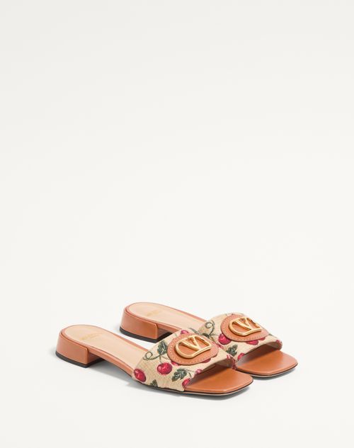 Valentino SANDALIA SIN TALÓN VLOGO SIGNATURE CHERRYFIC CON TACÓN DE 20 MM Limitado a 3 días