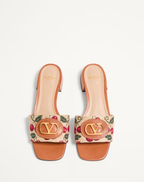Valentino SANDALIA SIN TALÓN VLOGO SIGNATURE CHERRYFIC CON TACÓN DE 20 MM Limitado a 3 días