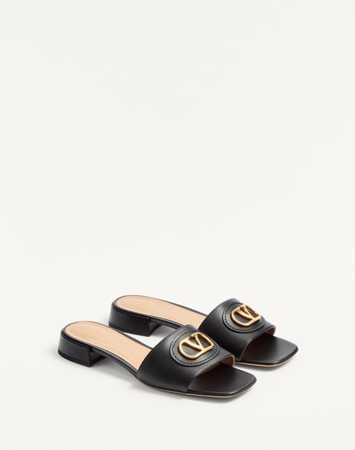 Valentino SANDALIA SIN TALÓN VLOGO SIGNATURE DE CUERO DE BECERRO CON TACÓN DE 20 MM Precios de Black Friday