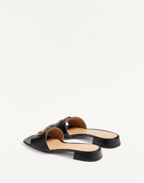 Valentino SANDALIA SIN TALÓN VLOGO SIGNATURE DE CUERO DE BECERRO CON TACÓN DE 20 MM Precios de Black Friday
