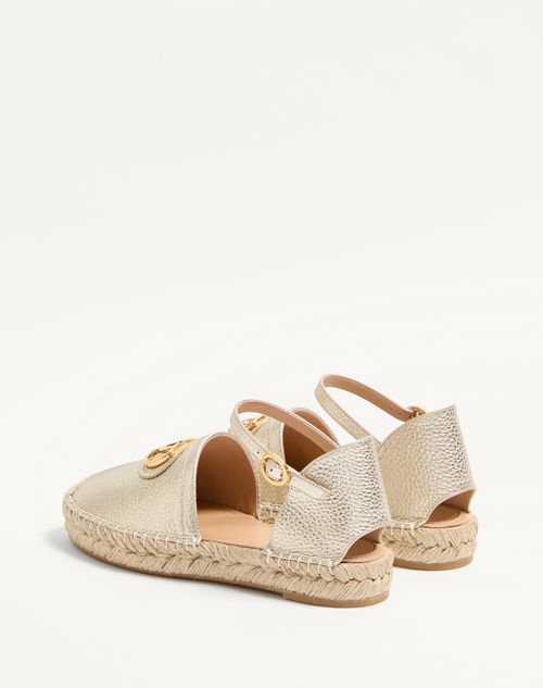 Valentino BALLERINA VLOGO SIGNATURE DE CUERO DE BECERRO GRANEADO Y LAMINADO CON TACÓN DE 25 MM Precio ultrabajo