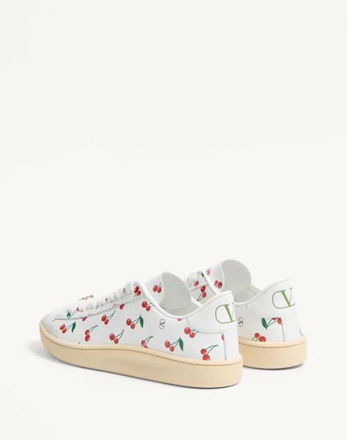 Valentino ZAPATILLA ROYCO DE CUERO NAPA DE BECERRO CON MOTIVO CHERRYFIC Outlet