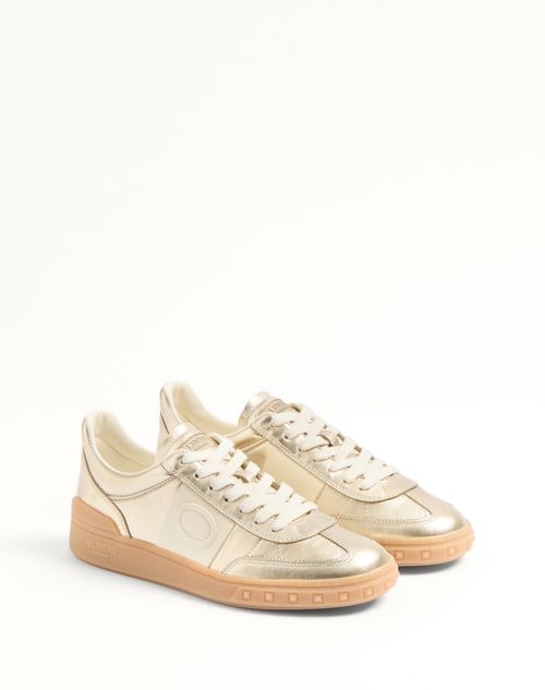 Valentino ZAPATILLA DEPORTIVA UPVILLAGE DE CUERO DE BECERRO LAMINADO CON BANDA DE CUERO NAPA DE BECERRO Outlet online