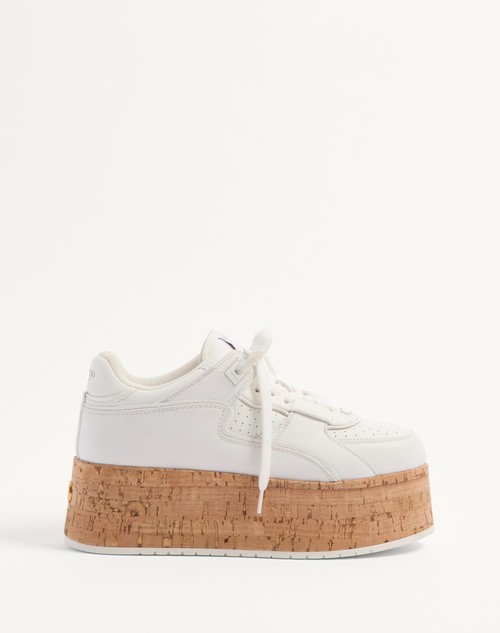 Valentino ZAPATILLAS DEPORTIVAS FREEDOTS XL DE CUERO DE BECERRO Y CORCHO