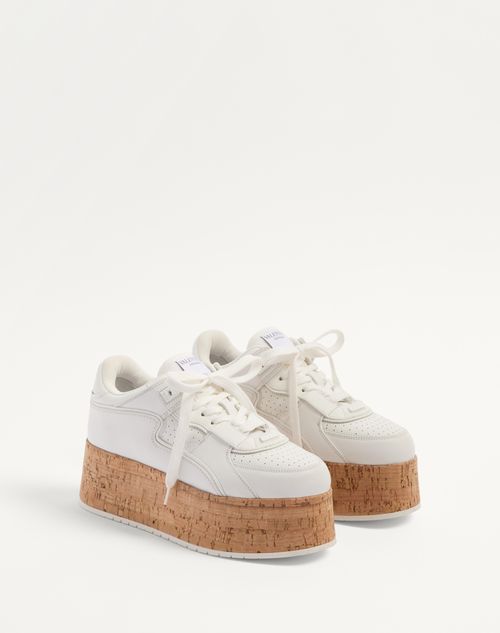 Valentino ZAPATILLAS DEPORTIVAS FREEDOTS XL DE CUERO DE BECERRO Y CORCHO En oferta