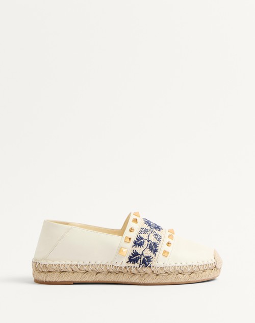 Valentino ALPARGATA DE NAPA CON BORDADO DE UVAS 20MM