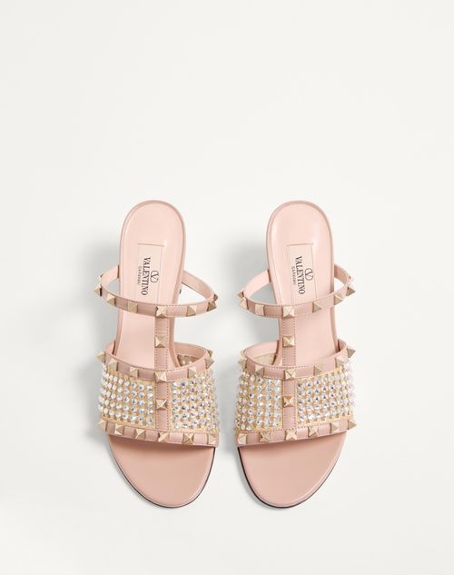 Valentino SANDALIA SIN TALÓN ROCKSTUD DE CUERO DE BECERRO CON ESTRÁS Y TACÓN DE 60 MM Liquidación