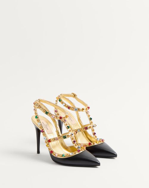 Valentino ZAPATO ROCKSTUD CON CABUJONES Y CRISTALES CON TACÓN DE 100 MM Último día