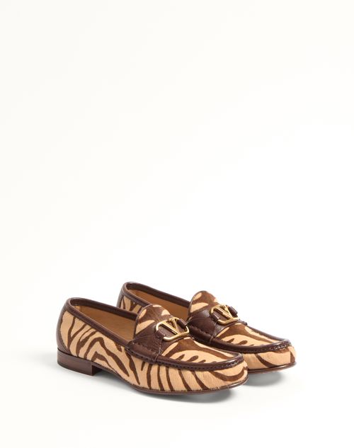 Valentino MOCASÍN VLOGO SIGNATURE DE CUERO DE BECERRO CON EFECTO PONY CON TACÓN DE 20 MM Solo queda un día
