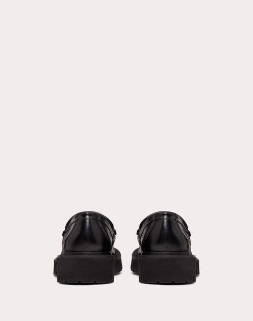 Valentino MOCASINES DE CUERO DE BECERRO CON EL VLOGO SIGNATURE Superdescuento
