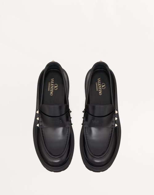 Valentino MOCASÍN ROCKSTUD DE CUERO DE BECERRO Grandes descuentos
