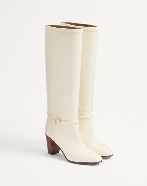 Valentino BOTAS PATTIE DE CUERO DE BECERRO Y TACÓN DE 75 MM Limitado a 3 días