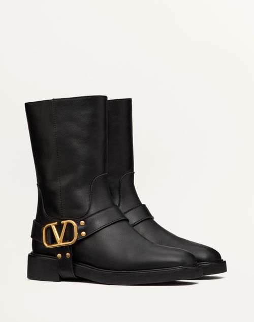 Valentino BOTAS AL TOBILLO VLOGO SIGNATURE DE CUERO DE BECERRO CON TACÓN DE 30 MM En oferta