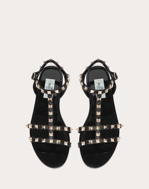 Valentino SANDALIAS PLANAS ROCKSTUD DE GOMA Última moda