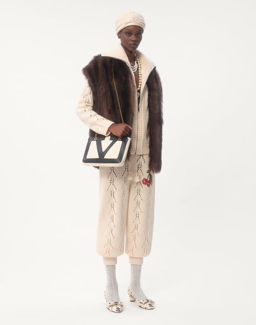 Valentino PANTALÓN DE LANA TEJIDA Outlet