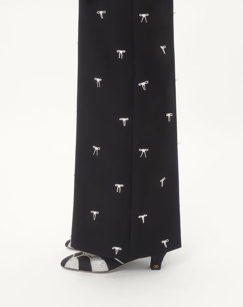 Valentino PANTALÓN DE CREPE COUTURE BORDADO Rebajas baratas