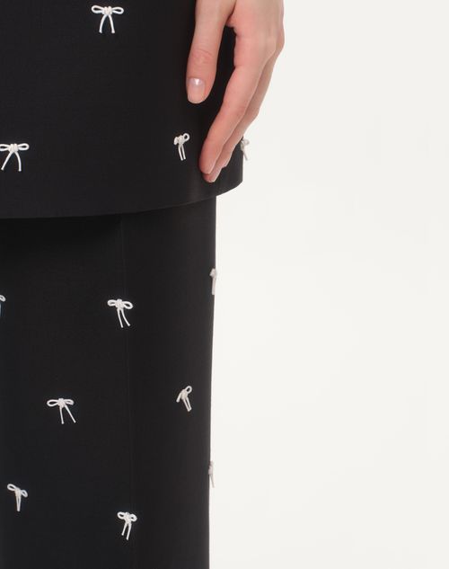 Valentino PANTALÓN DE CREPE COUTURE BORDADO Rebajas baratas