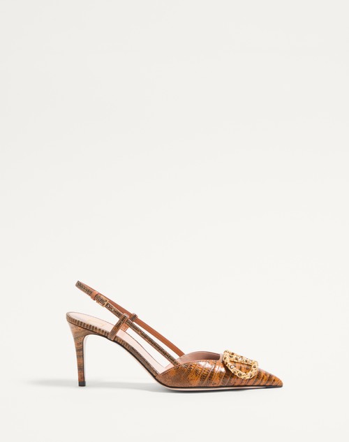 Valentino ZAPATO DE TEJUS CON CORREA TRASERA VLOGO SIGNATURE Y TACÓN DE 80 MM