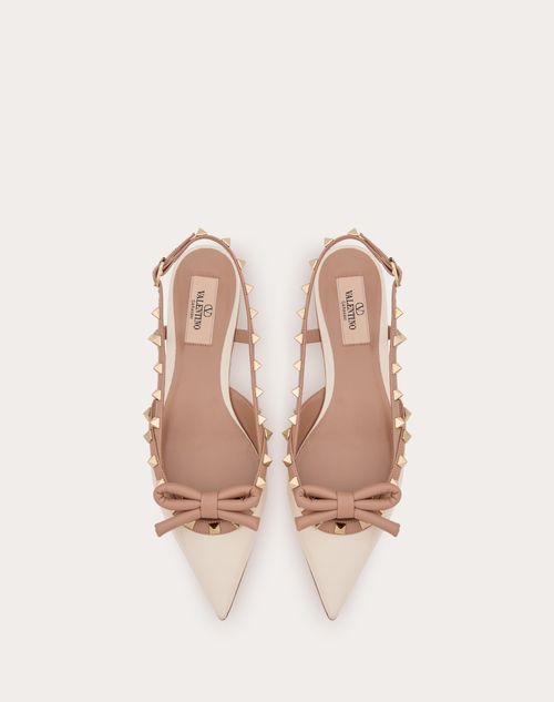 Valentino BALLERINAS ROCKSTUD DE CHAROL CON MOÑO Y CORREAS TRASERAS ÚLTIMAS EDICIONES