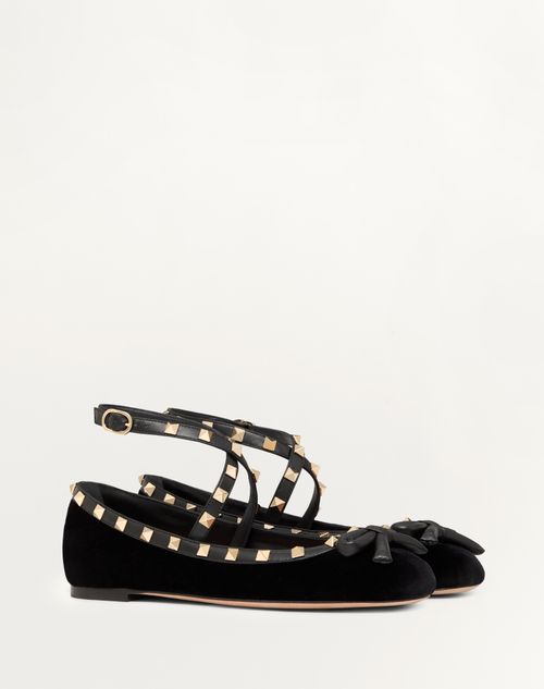 Valentino BALLERINAS ROCKSTUD DE TERCIOPELO Últimos 2 días