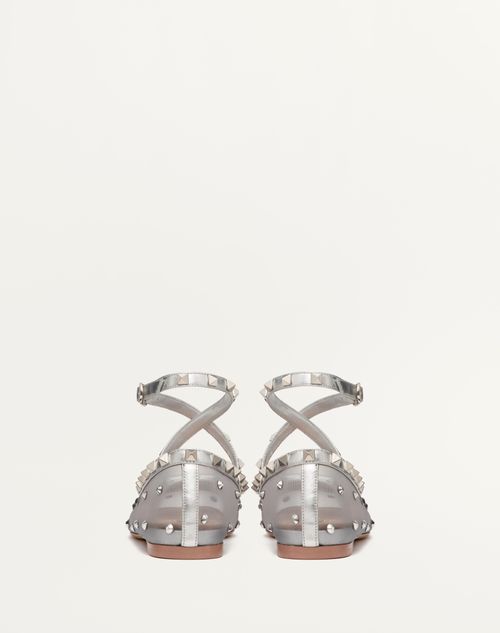 Valentino BALLERINA ROCKSTUD DE MALLA CON CRISTALES Precio de fábrica