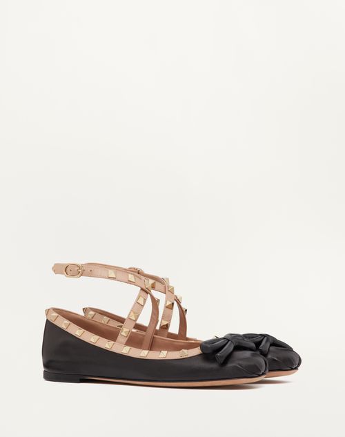 Valentino BALLERINA ROCKSTUD DE CUERO NAPA Solo hoy