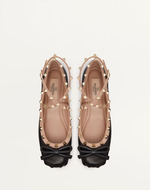 Valentino BALLERINA ROCKSTUD DE CUERO NAPA Solo hoy