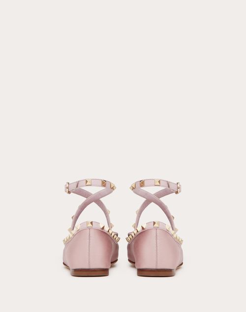 Valentino BALLERINA ROCKSTUD DE SATÉN Oferta especial de fábrica