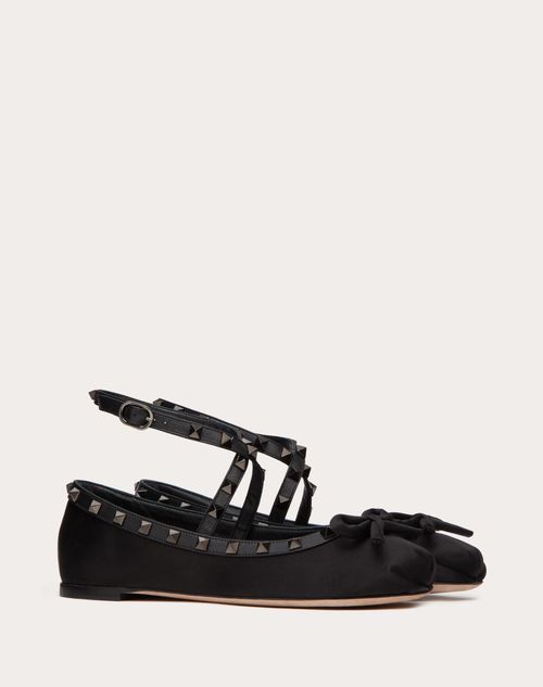 Valentino BALLERINA ROCKSTUD DE SATÉN CON STUDS TONO SOBRE TONO Solo queda un día