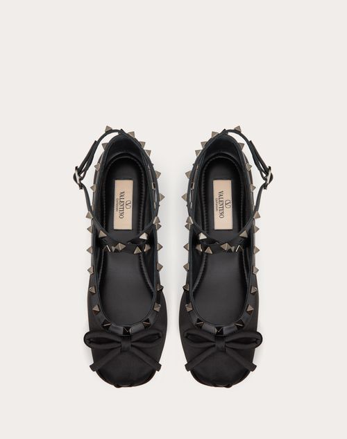 Valentino BALLERINA ROCKSTUD DE SATÉN CON STUDS TONO SOBRE TONO Solo queda un día