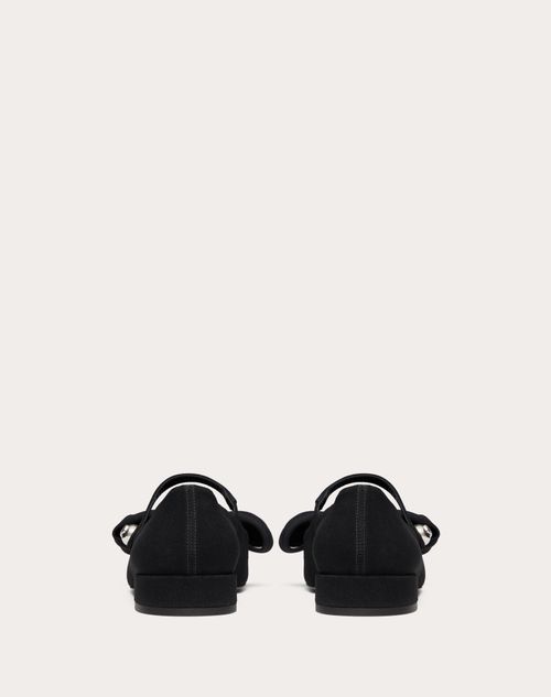 Valentino BALLERINA VALENTINO GARAVANI BOWJANE MARY-JANE DE TELA DE CREPÉ CON TACÓN DE 20 MM Descuentos del mes