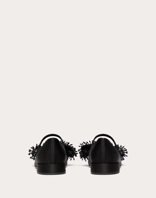 Valentino BALLERINA VALENTINO GARAVANI BOWJANE MARY-JANE DE SATÉN CON FLECOS DE LENTEJUELAS Y TACÓN DE 20 MM Oferta exclusiva