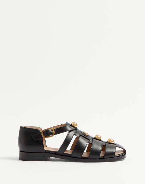 Valentino SANDALIAS DE PESCADOR VLOGO SIGNATURE DE CUERO DE BECERRO CON TACÓN DE 20 MM Precio ultrabajo