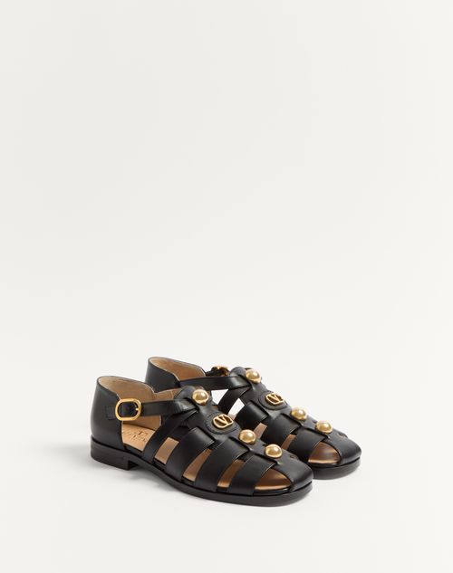 Valentino SANDALIAS DE PESCADOR VLOGO SIGNATURE DE CUERO DE BECERRO CON TACÓN DE 20 MM Precio ultrabajo
