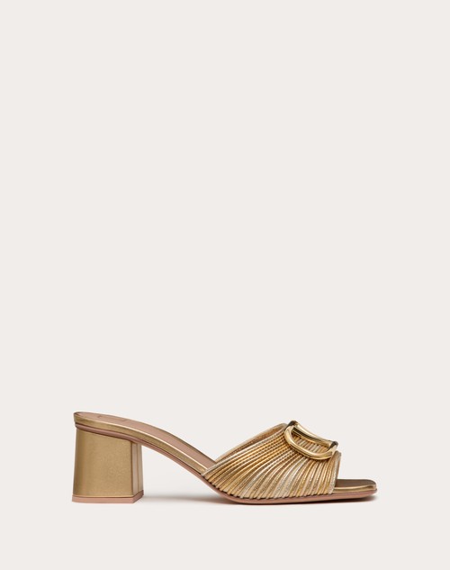 Valentino SANDALIAS SIN TALÓN VLOGO SIGNATURE METÁLICO CON BORDADO CORNELY Y TACÓN DE 60 MM En línea
