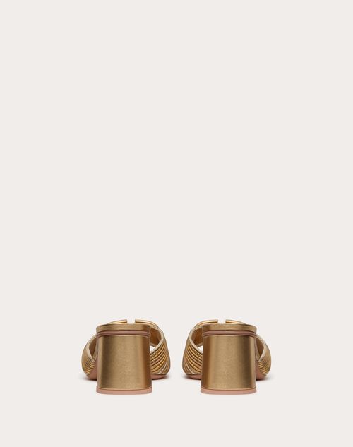 Valentino SANDALIAS SIN TALÓN VLOGO SIGNATURE METÁLICO CON BORDADO CORNELY Y TACÓN DE 60 MM En línea