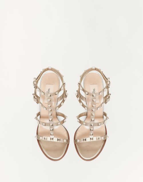 Valentino SANDALIAS ROCKSTUD DE PIEL DE BECERRO METALIZADA CON TIRAS Y TACÓN DE 90MM Outlet