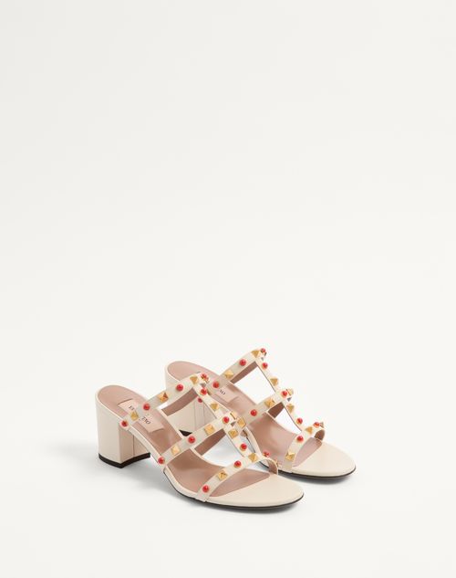 Valentino SANDALIA SIN TALÓN ROCKSTUD DE CUERO DE BECERRO CON CABUJONES Y TACÓN DE 60 MM Rebajas